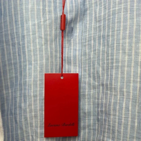 Luciano Bardelli Dress Shirt Mens 100% Cotton Italian - Picture 2 of 8